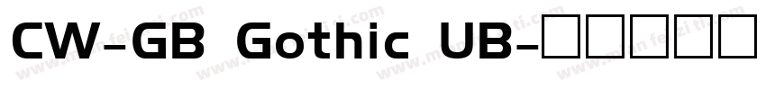 CW-GB Gothic UB字体转换